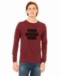 Bella + Canvas Unisex CVC Jersey Long-Sleeve T-Shirt Heather Cardinal