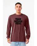 Bella + Canvas Unisex CVC Jersey Long-Sleeve T-Shirt Heather Maroon