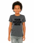 Bella + Canvas Youth CVC Jersey T-Shirt Dark Gry Heather