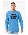 Bella + Canvas Unisex CVC Jersey Long-Sleeve T-Shirt Hth Carolina Blu