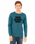 Bella + Canvas Unisex CVC Jersey Long-Sleeve T-Shirt Hthr Deep Teal