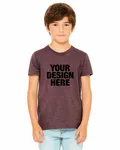 Bella + Canvas Youth CVC Jersey T-Shirt Heather Maroon