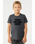 Bella + Canvas Youth CVC Jersey T-Shirt Heather Mid Navy