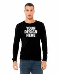 Bella + Canvas Unisex CVC Jersey Long-Sleeve T-Shirt Solid Blk Blend