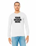 Bella + Canvas Unisex CVC Jersey Long-Sleeve T-Shirt Solid Wht Blend