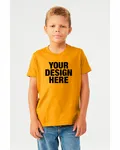 Bella + Canvas Youth CVC Jersey T-Shirt Heather Mustard