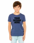 Bella + Canvas Youth CVC Jersey T-Shirt Heather Navy
