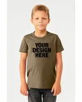 Bella + Canvas Youth CVC Jersey T-Shirt Heather Olive