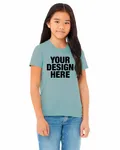 Bella + Canvas Youth CVC Jersey T-Shirt Hthr Blue Lagoon