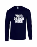 Gildan Adult Heavy Cotton Long-Sleeve T-Shirt Navy
