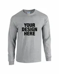 Gildan Adult Heavy Cotton Long-Sleeve T-Shirt Sport Grey