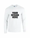 Gildan Adult Heavy Cotton Long-Sleeve T-Shirt WHITE