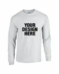 Gildan Adult Heavy Cotton Long-Sleeve T-Shirt Ash Grey