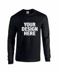 Gildan Adult Heavy Cotton Long-Sleeve T-Shirt BLACK