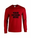 Gildan Adult Heavy Cotton Long-Sleeve T-Shirt Cardinal Red