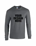 Gildan Adult Heavy Cotton Long-Sleeve T-Shirt Charcoal