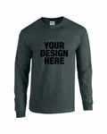 Gildan Adult Heavy Cotton Long-Sleeve T-Shirt Dark Heather