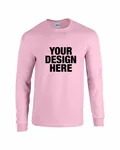 Gildan Adult Heavy Cotton Long-Sleeve T-Shirt Light Pink