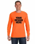 Jerzees Adult DRI-POWER ACTIVE Long-Sleeve T-Shirt SAFETY ORANGE