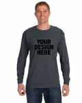 Jerzees Adult DRI-POWER ACTIVE Long-Sleeve T-Shirt Charcoal Grey