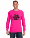 Jerzees Adult DRI-POWER ACTIVE Long-Sleeve T-Shirt Cyber Pink