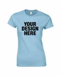 Gildan Ladies' Softstyle Fitted T-Shirt Light Blue