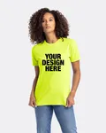 Next Level Apparel Unisex CVC Crewneck T-Shirt Neon Yellow