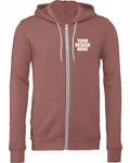 Bella + Canvas Unisex Sponge Fleece Full-Zip Hooded Sweatshirt Mauve