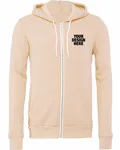 Bella + Canvas Unisex Sponge Fleece Full-Zip Hooded Sweatshirt Peach