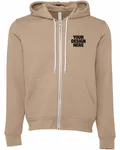 Bella + Canvas Unisex Sponge Fleece Full-Zip Hooded Sweatshirt TAN