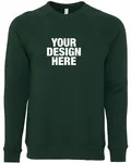 Bella + Canvas Unisex Sponge Fleece Crewneck Sweatshirt Forest