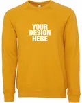 Bella + Canvas Unisex Sponge Fleece Crewneck Sweatshirt Heather Mustard