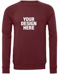 Bella + Canvas Unisex Sponge Fleece Crewneck Sweatshirt Maroon