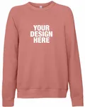 Bella + Canvas Unisex Sponge Fleece Crewneck Sweatshirt Mauve
