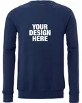Bella + Canvas Unisex Sponge Fleece Crewneck Sweatshirt Navy Triblend