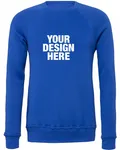Bella + Canvas Unisex Sponge Fleece Crewneck Sweatshirt TRUE ROYAL