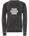 Bella + Canvas Unisex Sponge Fleece Crewneck Sweatshirt Grey Acid Fleece
