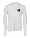 Bella + Canvas Unisex Sponge Fleece Full-Zip Hooded Sweatshirt WHITE