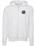 Bella + Canvas Unisex Sponge Fleece Full-Zip Hooded Sweatshirt Ash