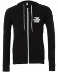 Bella + Canvas Unisex Sponge Fleece Full-Zip Hooded Sweatshirt BLACK