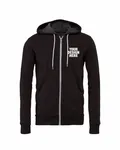 Bella + Canvas Unisex Sponge Fleece Full-Zip Hooded Sweatshirt Dark Gry Heather