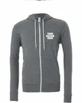 Bella + Canvas Unisex Sponge Fleece Full-Zip Hooded Sweatshirt Deep Heather