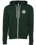 Bella + Canvas Unisex Sponge Fleece Full-Zip Hooded Sweatshirt Forest