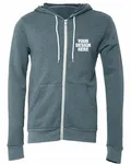 Bella + Canvas Unisex Sponge Fleece Full-Zip Hooded Sweatshirt Heather Slate
