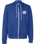 Bella + Canvas Unisex Sponge Fleece Full-Zip Hooded Sweatshirt Heather True Roy