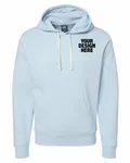 J America Adult Triblend Pullover Fleece Hooded Sweatshirt Ice Triblend