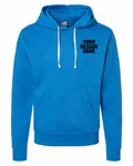 J America Adult Triblend Pullover Fleece Hooded Sweatshirt Royal Solid