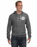 J America Adult Triblend Pullover Fleece Hooded Sweatshirt Smoke Triblend