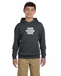 Jerzees Youth 8 oz. NuBlend Fleece Pullover Hooded Sweatshirt Black Heather