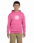 Jerzees Youth 8 oz. NuBlend Fleece Pullover Hooded Sweatshirt Neon Pink
